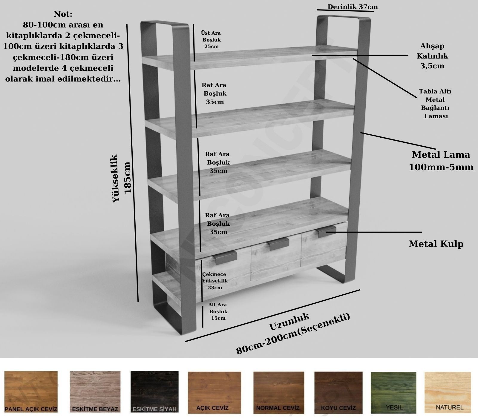 Lomi Ntconcept Masif Ağaç Kitaplık-Vitrin 