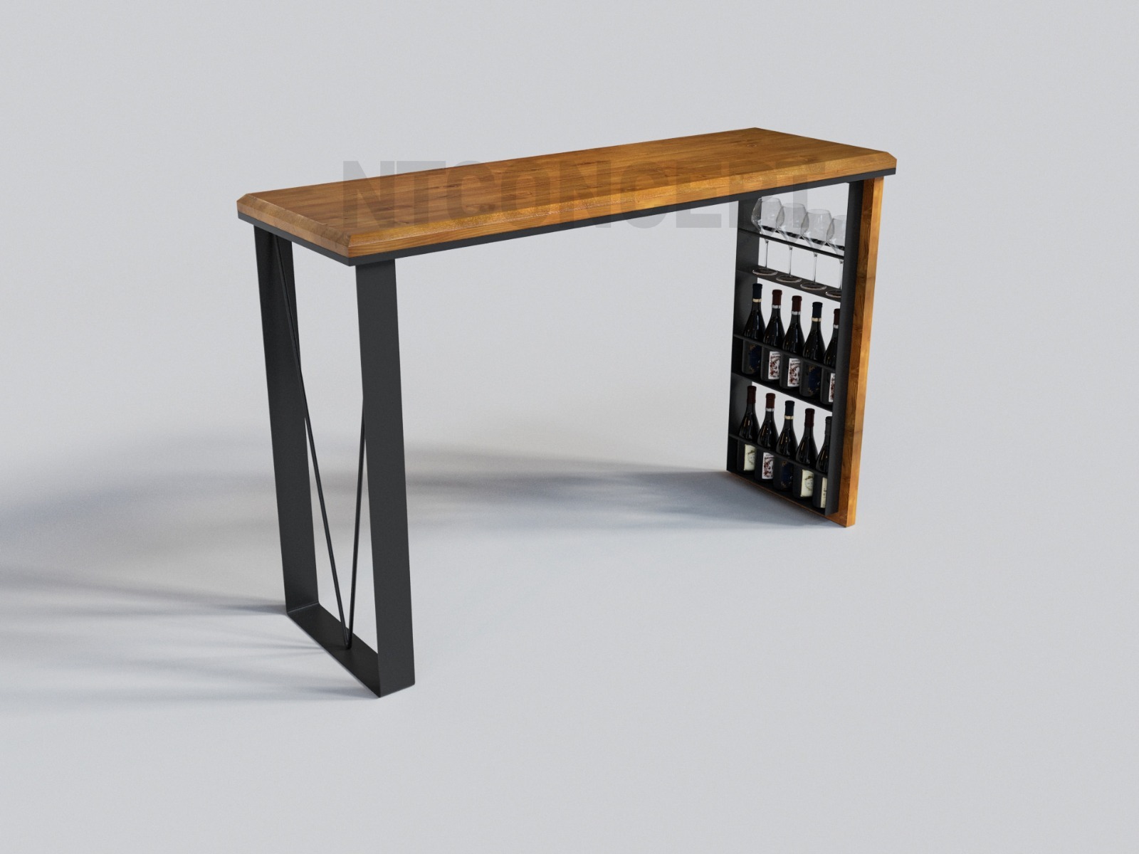 Ntconcept Masif Ağaç Bar Masası