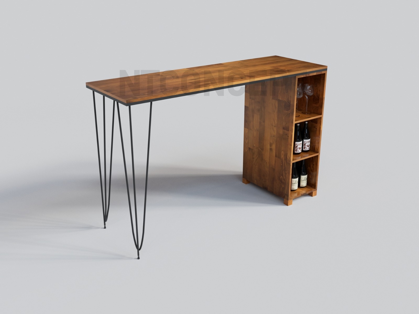 Ntconcept Masif Ağaç Bar Masası