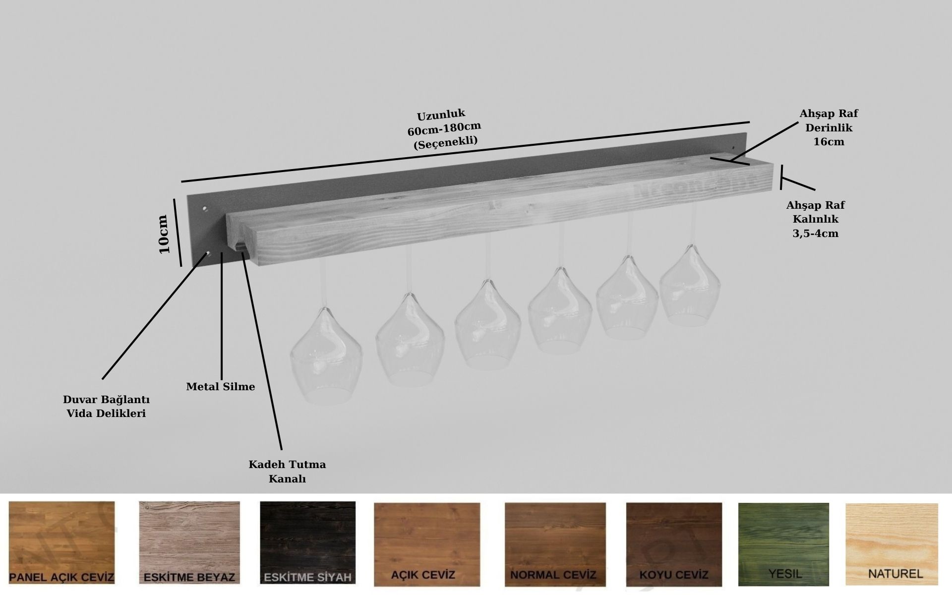 Ntconcept Masif Ağaç Bar Duvar Standı