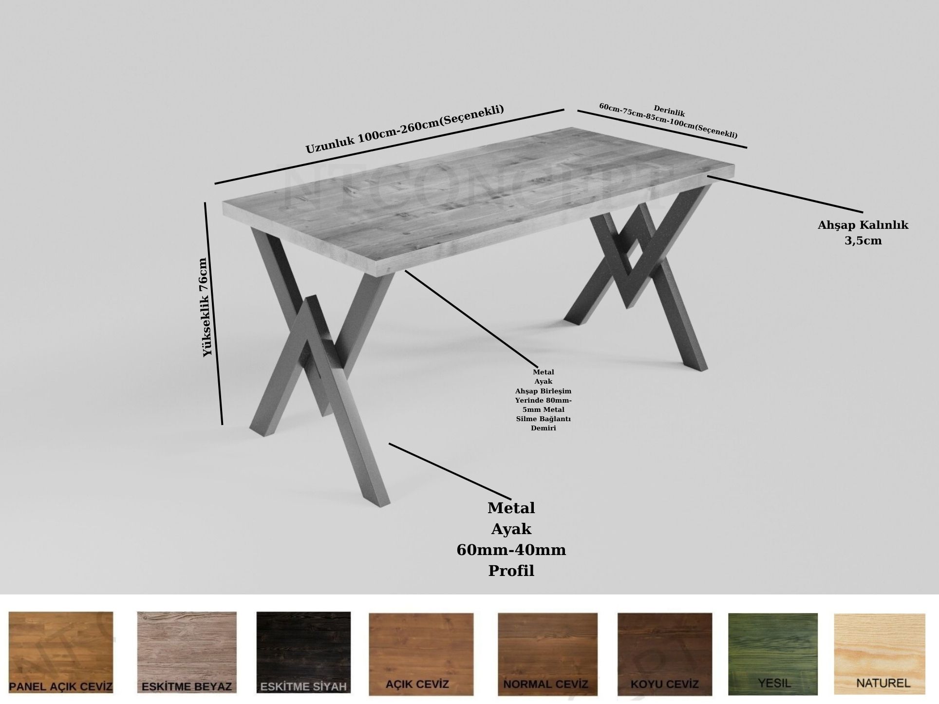 Ntconcept Rano Masif Ahşap Masa