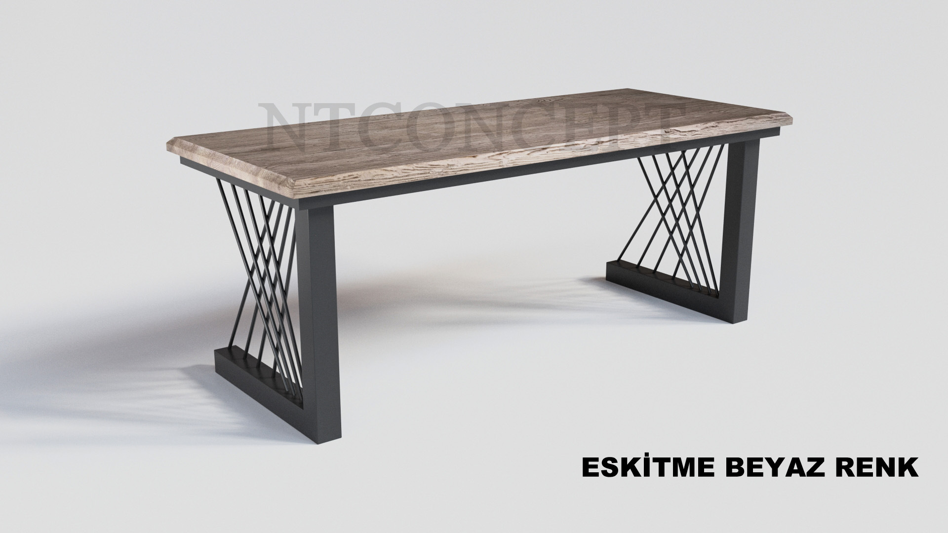 Ntconcept Tron Masif Ağaç Ofis ve Çalışma Masası