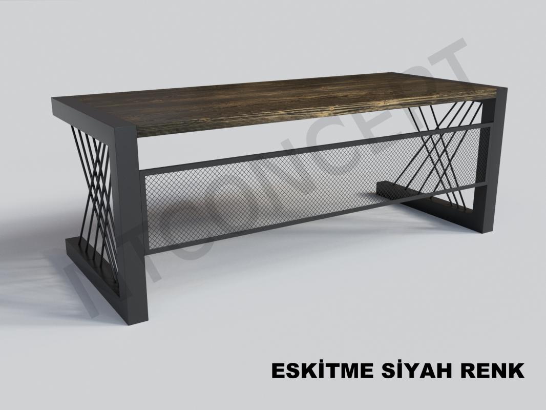 Ntconcept%20Alfa%20Eskitme%20Siyah%20Masif%20Ağaç%20Ofis%20ve%20Çalışma%20Masası