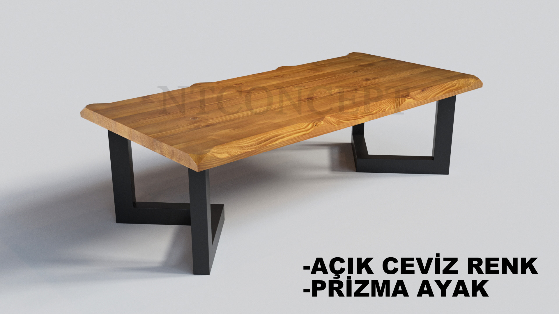 Sui Ntconcept Prizma Ayak Masif Ahşap Sehpa
