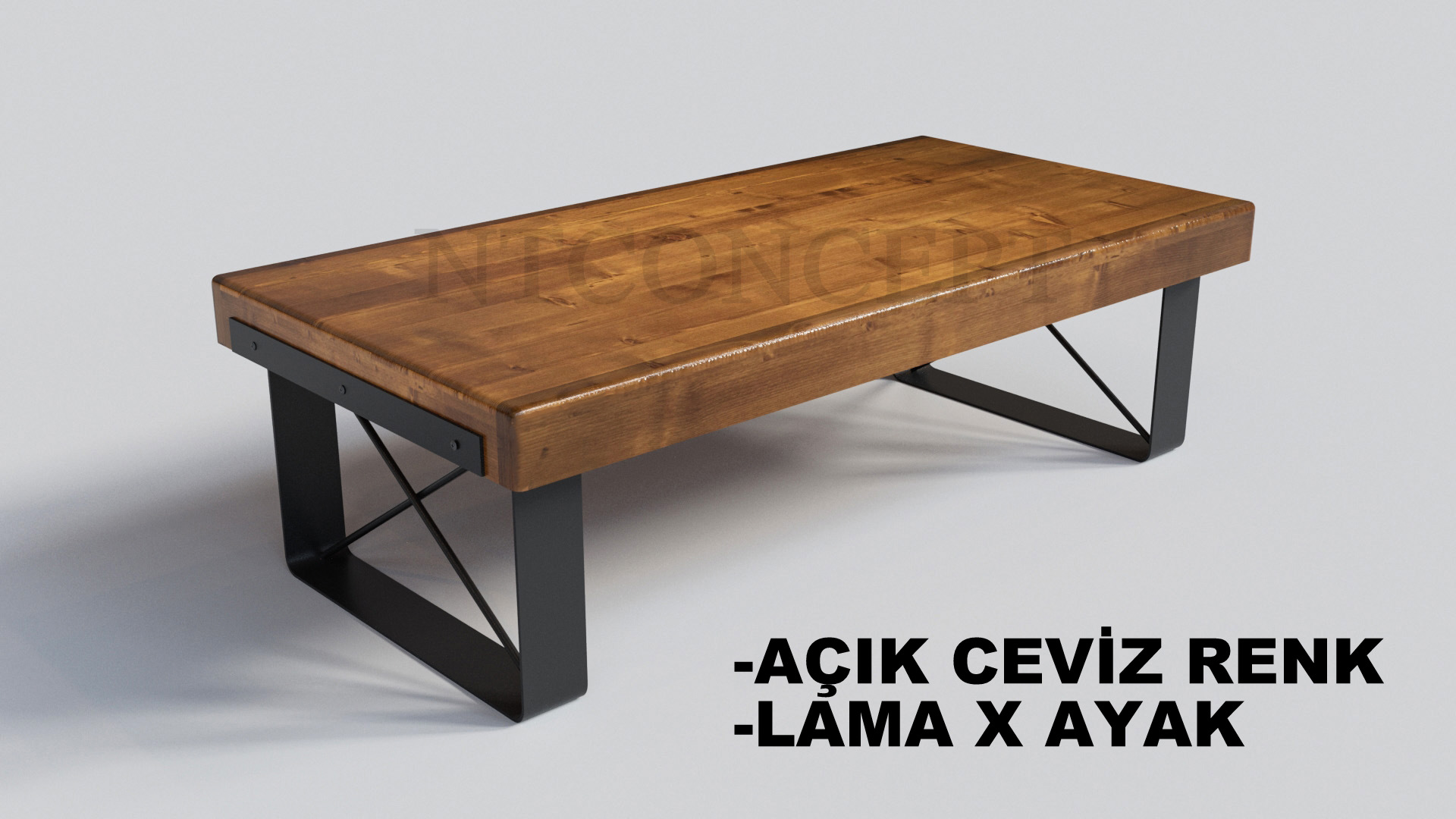 Doi Ntconcept Lama X Ayak Masif Ahşap Sehpa