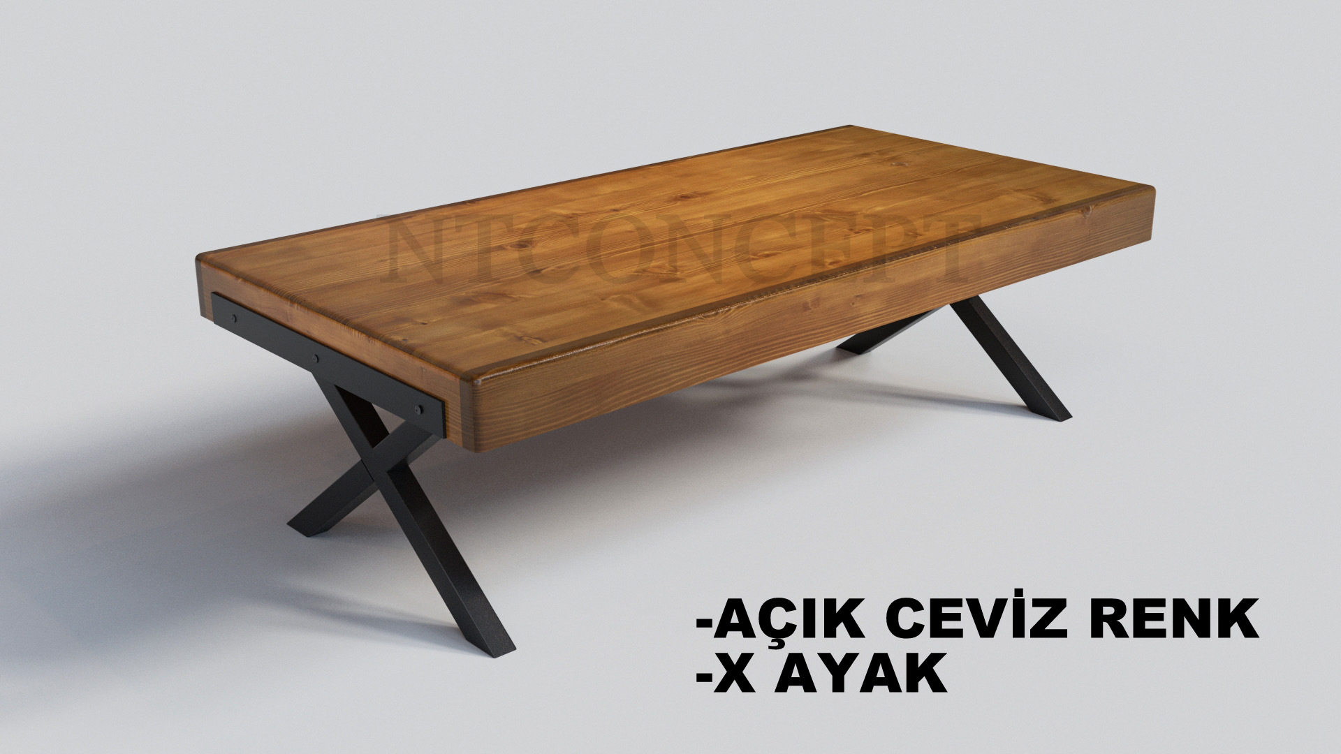 Doi Ntconcept X Ayak Masif Ahşap Sehpa