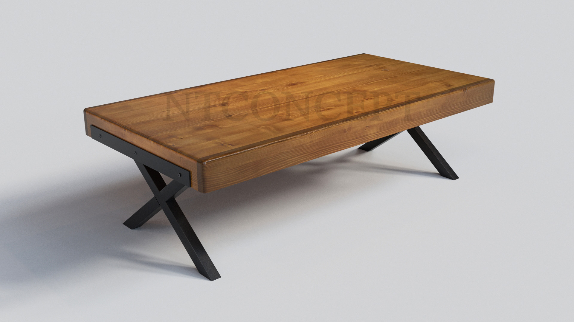 Doi Ntconcept X Ayak Masif Ahşap Sehpa