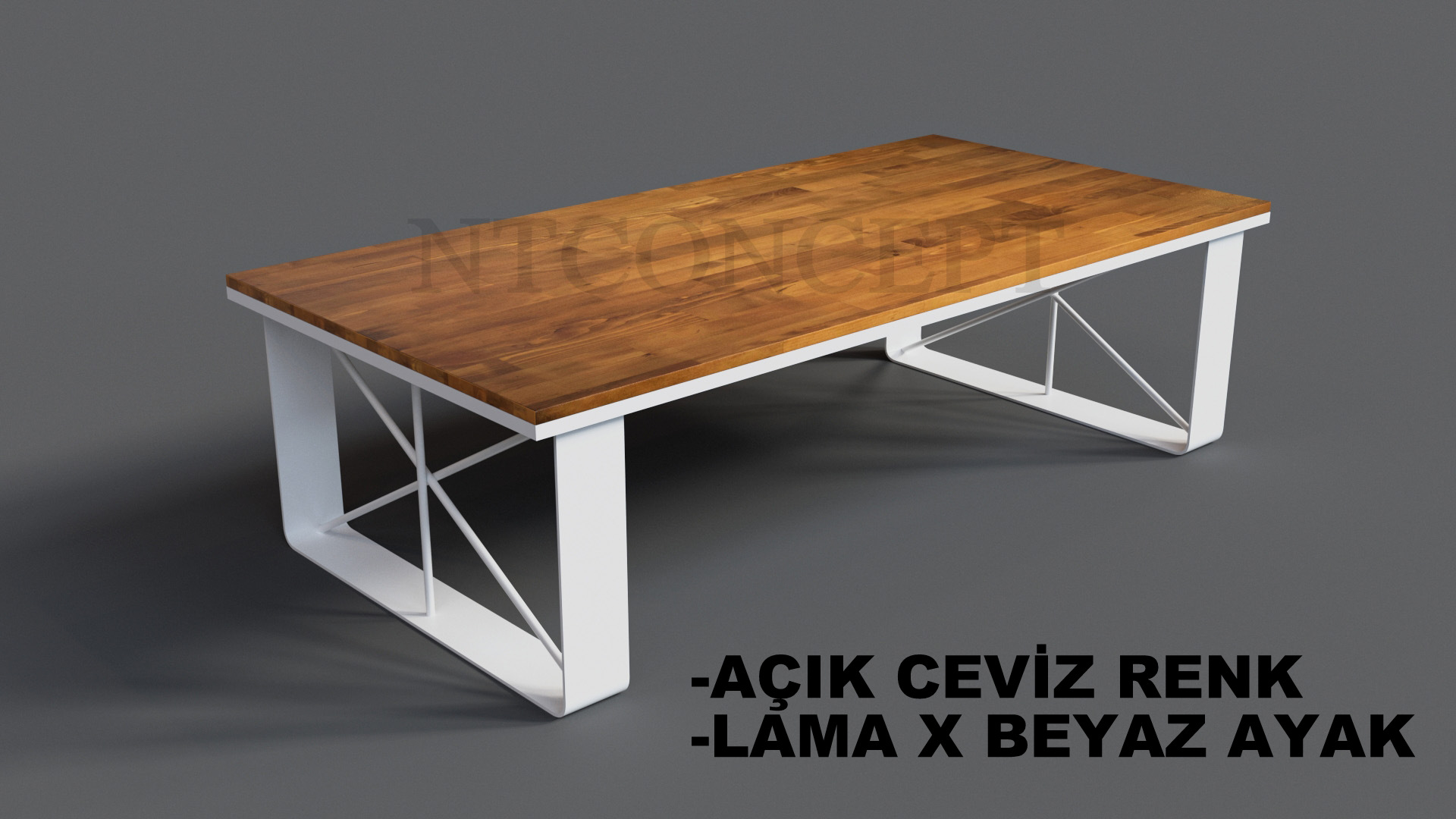 Kue Ntconcept Masif Ahşap Sehpa