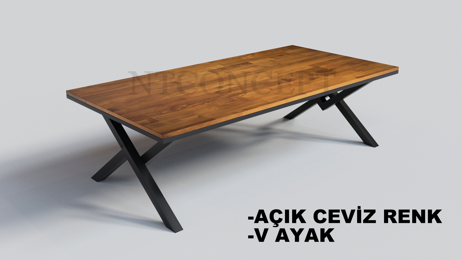Kue Ntconcept V Ayak Masif Ahşap Sehpa