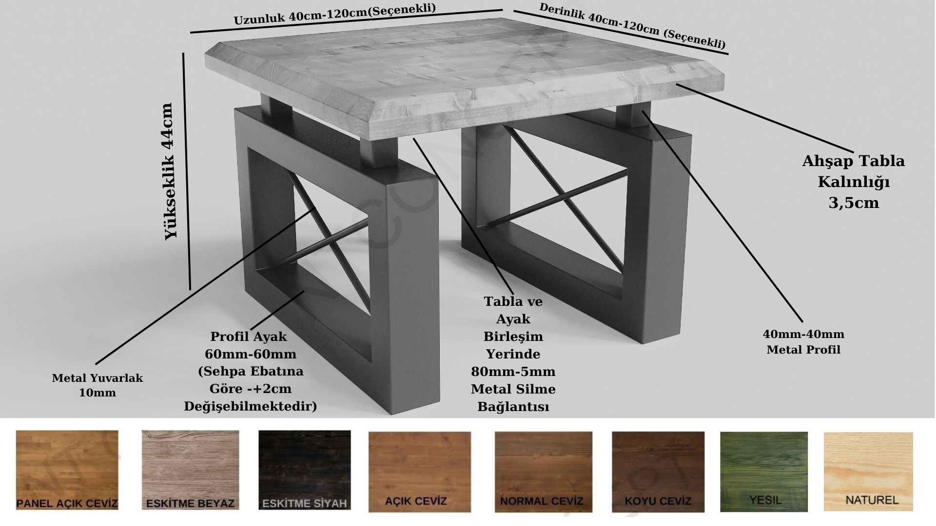 Ena Ntconcept Masif Ahşap Sehpa