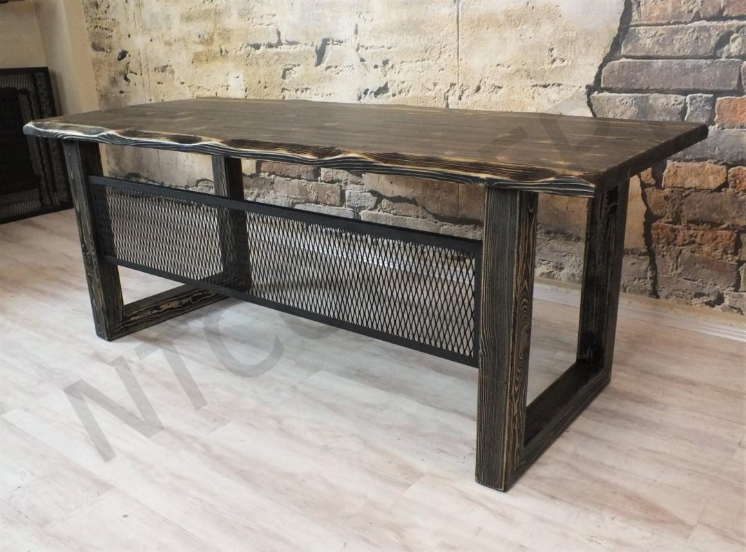 Eskitme%20Siyah%20Renk%20Masif%20Ahşap%20Metal%20Ön%20Panelli%20Ofis%20ve%20Çalışma%20Masası