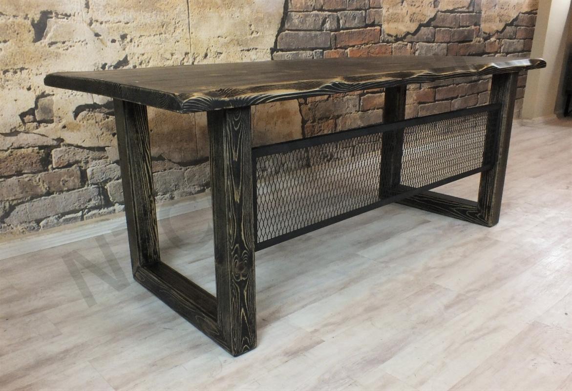 Eskitme%20Siyah%20Renk%20Masif%20Ahşap%20Metal%20Ön%20Panelli%20Ofis%20ve%20Çalışma%20Masası