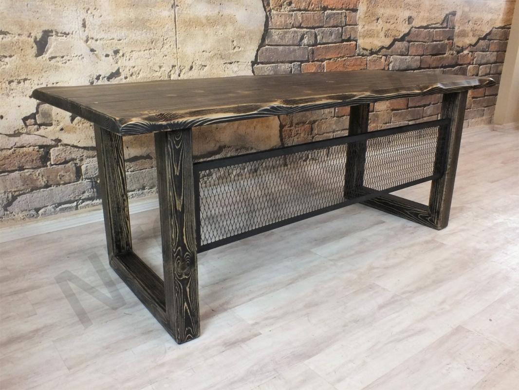 Eskitme%20Siyah%20Renk%20Masif%20Ahşap%20Metal%20Ön%20Panelli%20Ofis%20ve%20Çalışma%20Masası