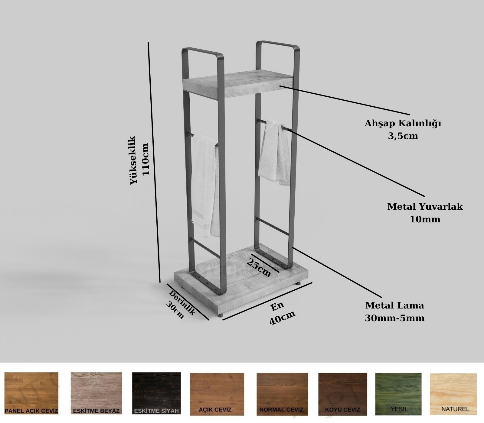Ntconcept Masif Ağaç Banyo Havluluk