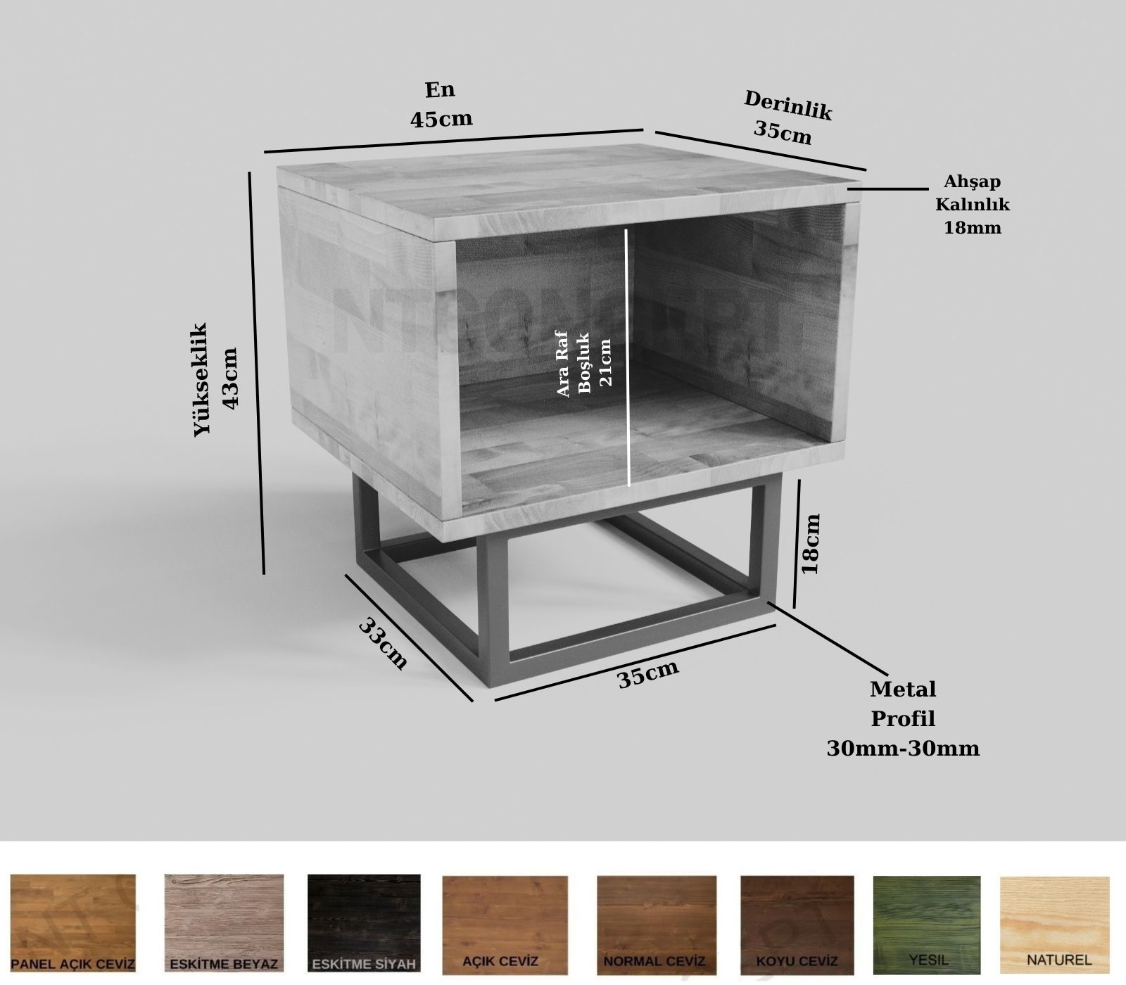 Cie Masif Ağaç Komidin
