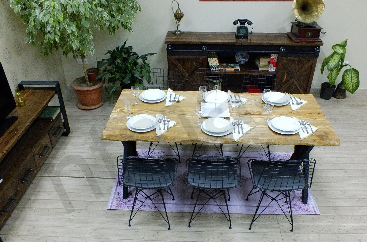 Ntconcept Vinne Doğal Ahşap Yemek Masası