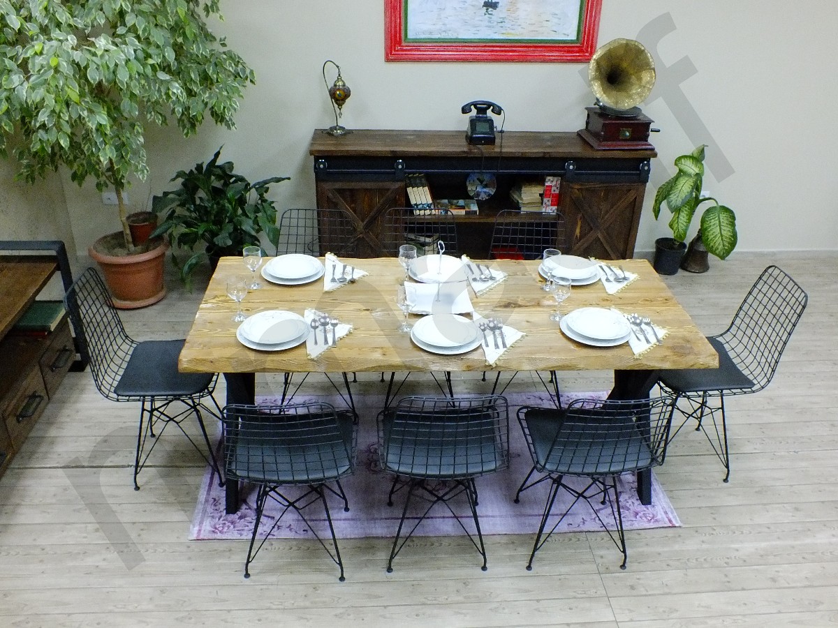 Ntconcept Vinne Doğal Ahşap Yemek Masası