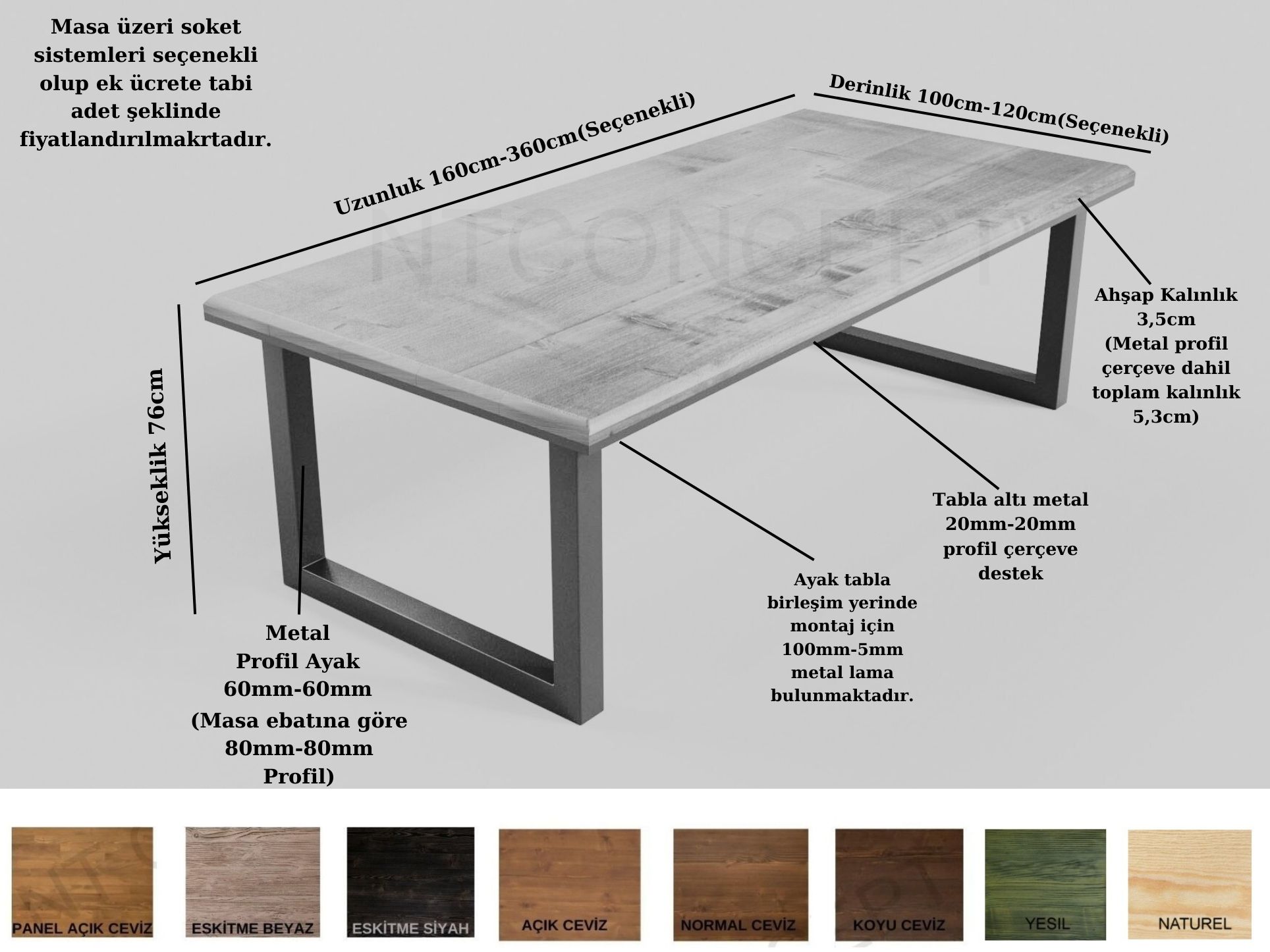 Ntconcept Karya Masif Ahşap Toplantı Masası