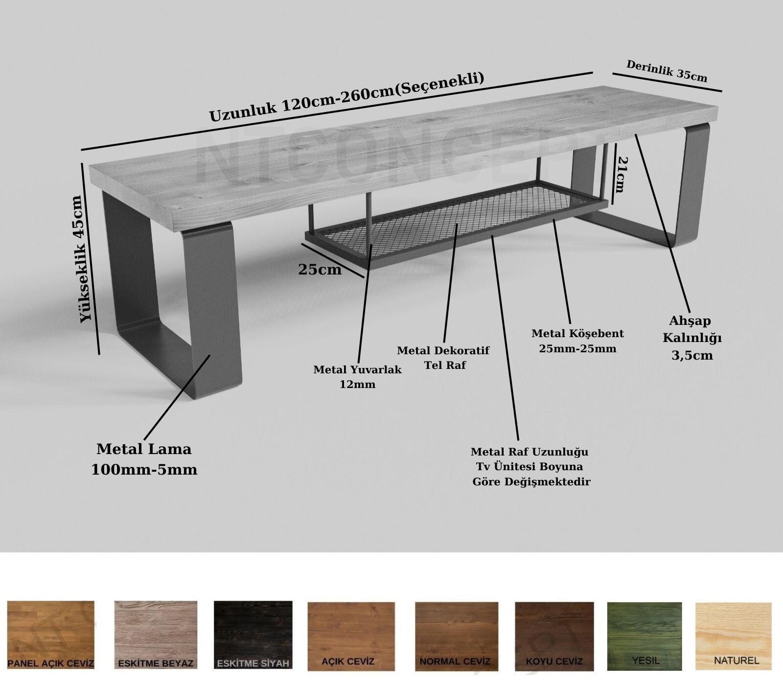 Tore Ntconcept Masif Ahşap Tv Stand