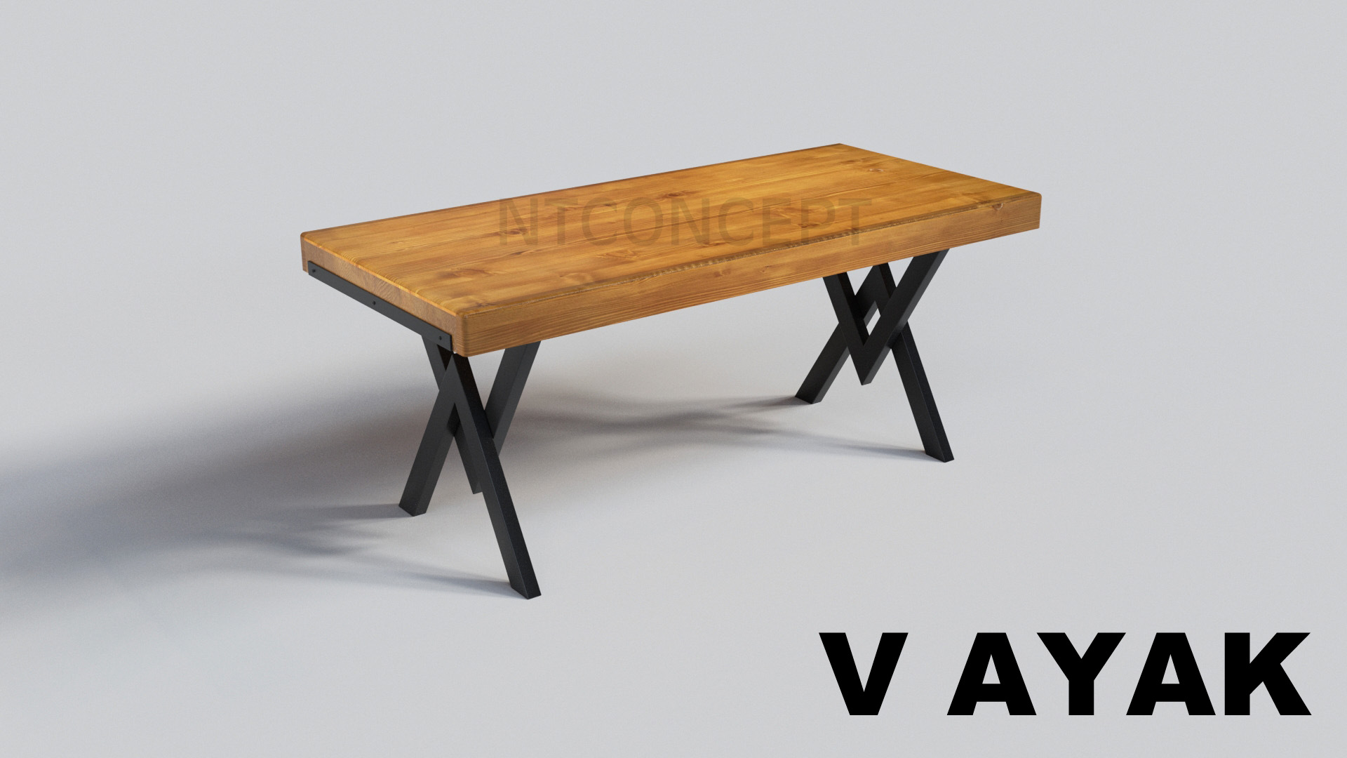 Ntconcept Veni Doğal Ahşap Yemek Masası