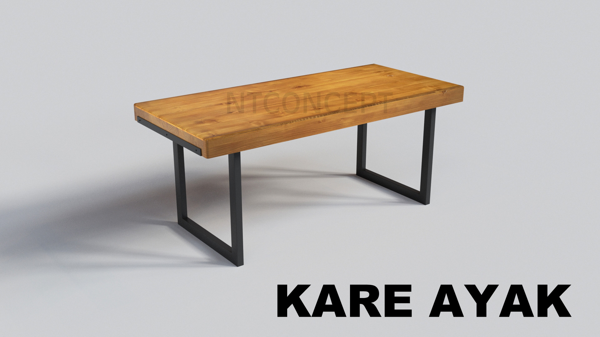 Ntconcept Veni Doğal Ahşap Yemek Masası