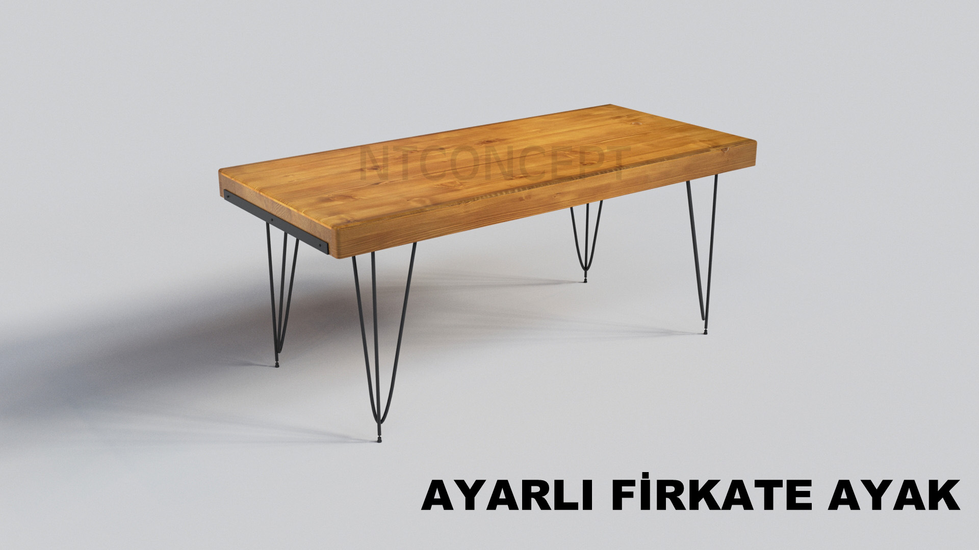 Ntconcept Veni Doğal Ahşap Yemek Masası