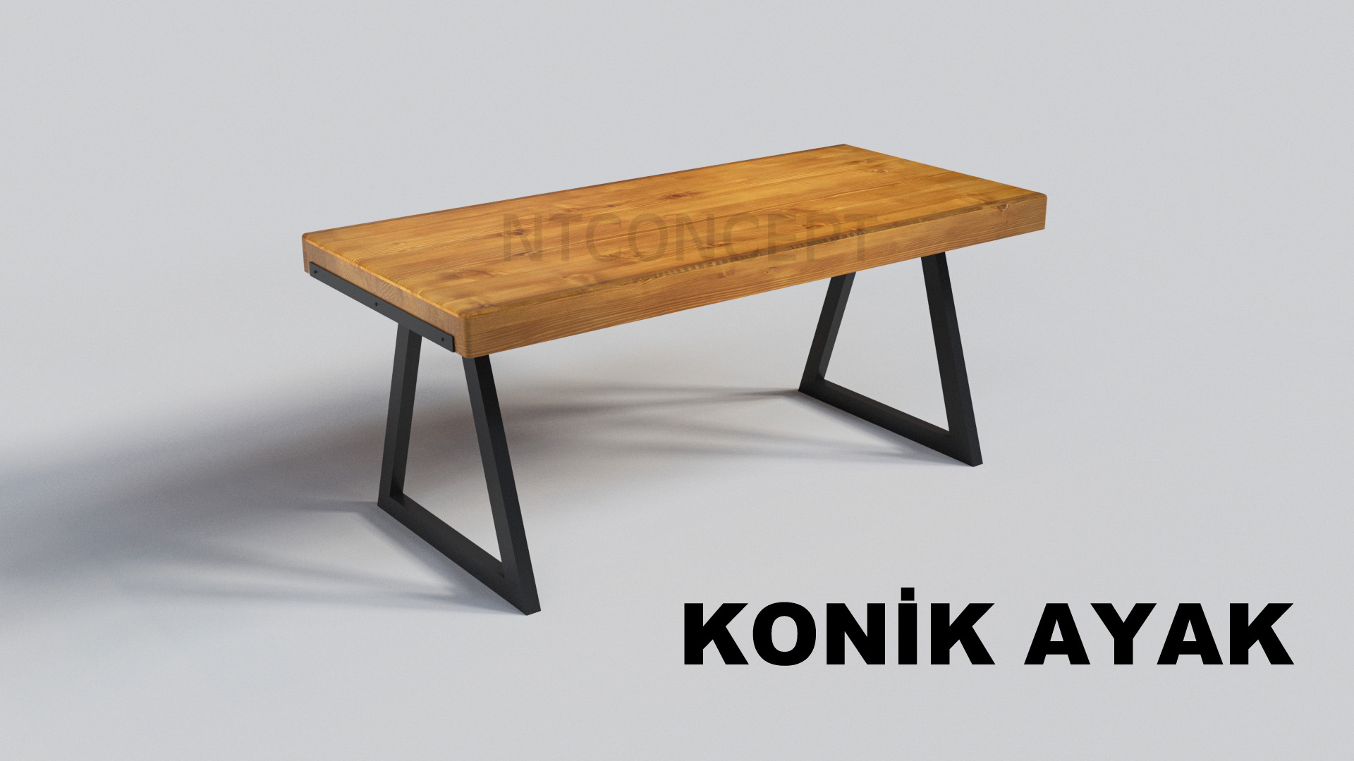 Ntconcept Veni Doğal Ahşap Yemek Masası