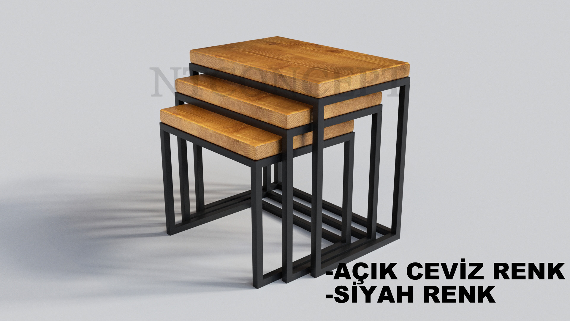Lie Ntconcept Masif Ağaç Zigon Sehpa