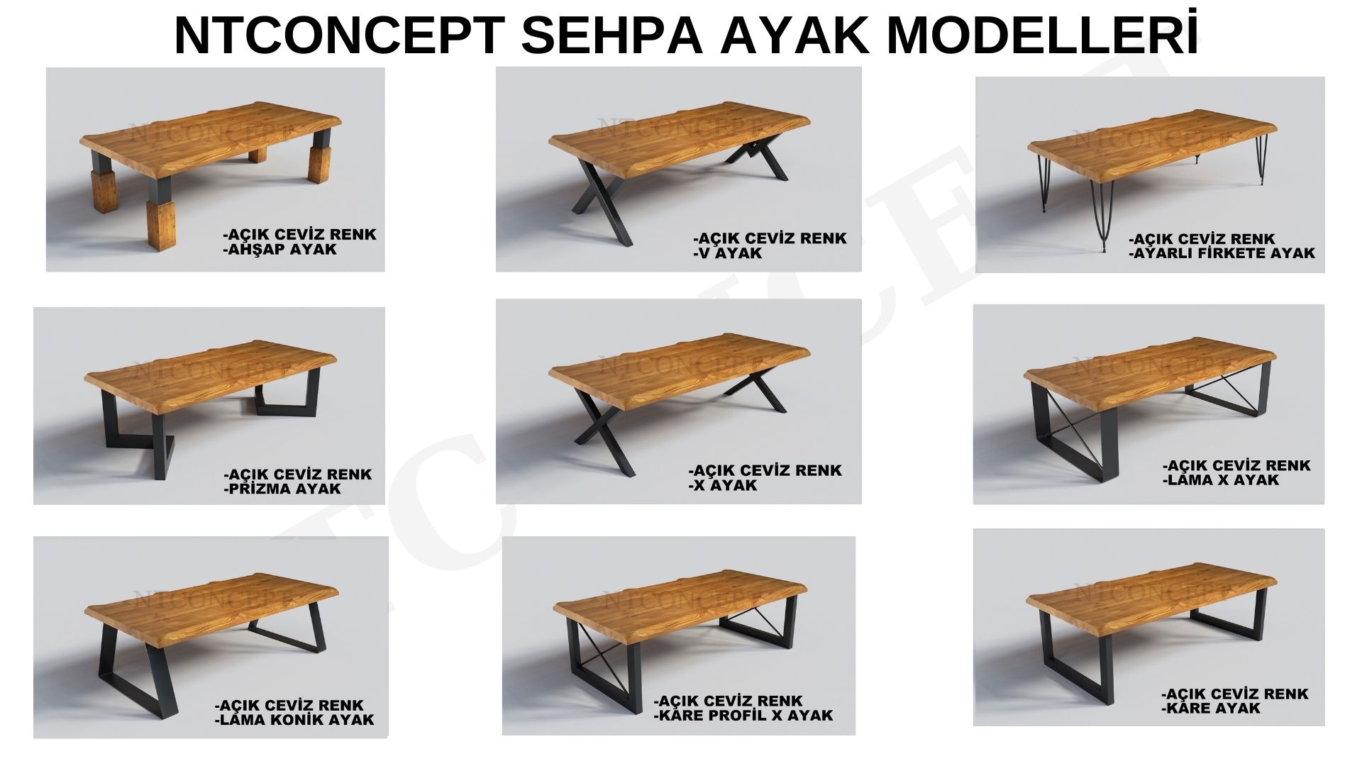 Sui Ntconcept Masif Ahşap Sehpa