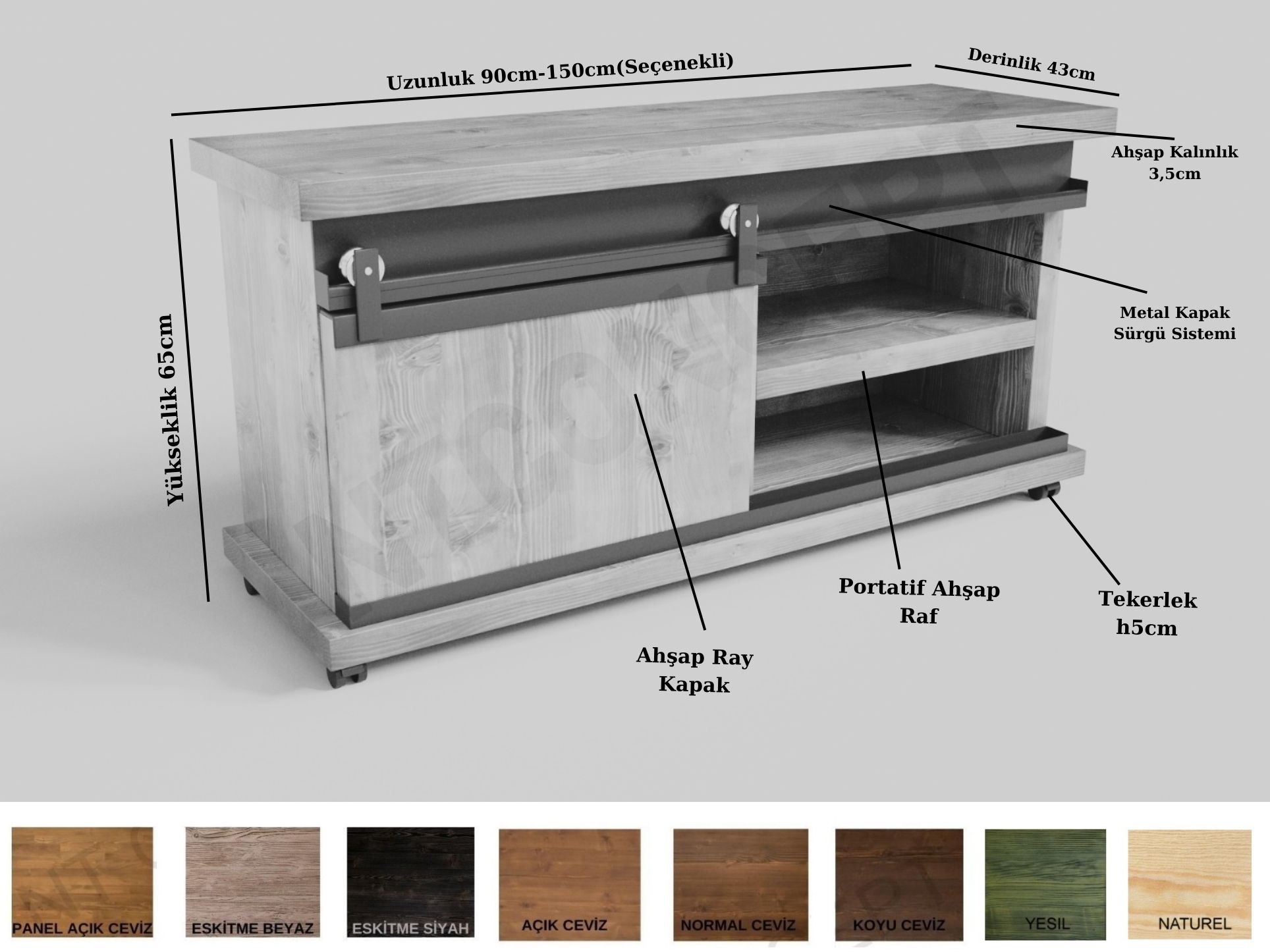 Ntconcept Tin Masif Ağaç Keson