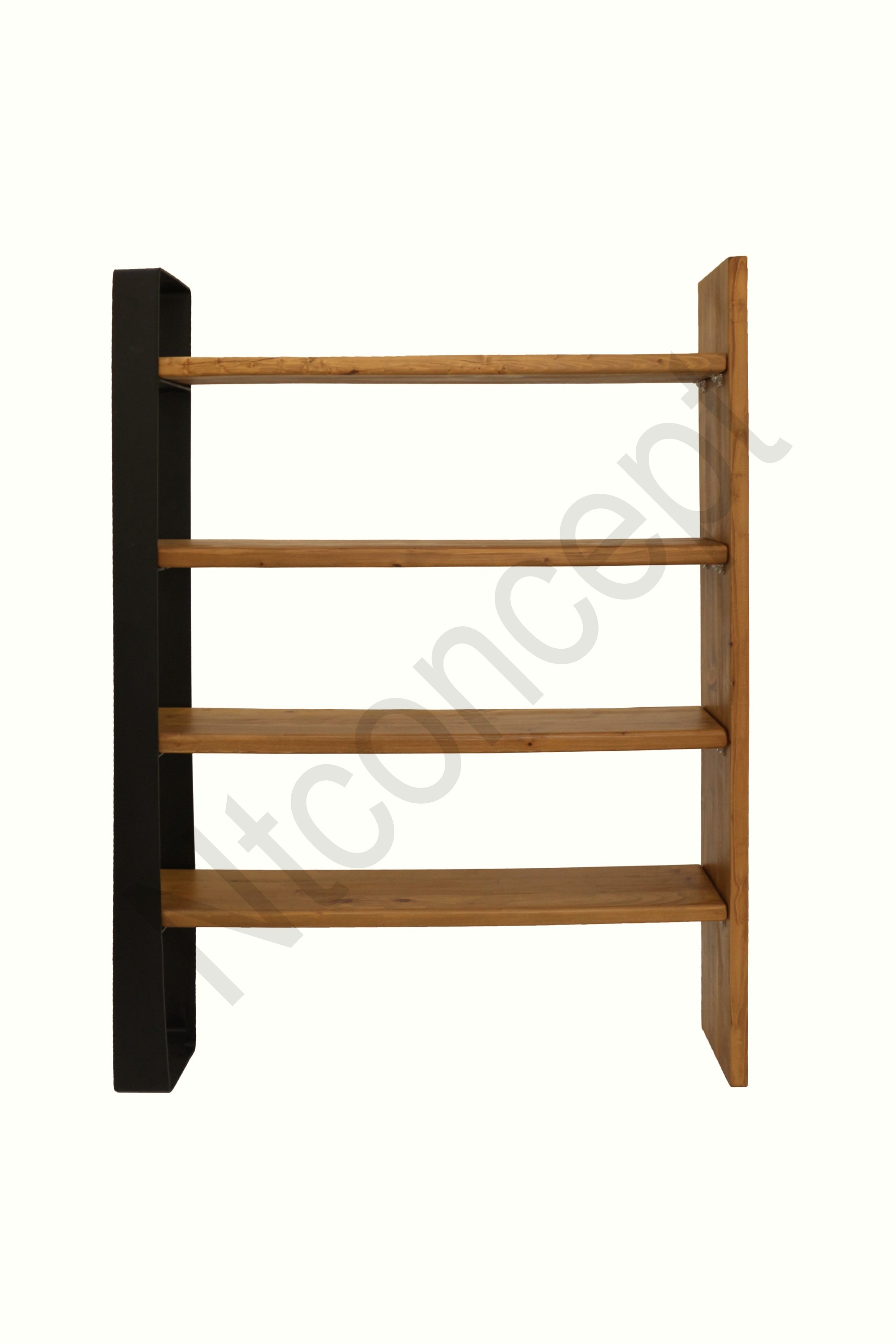 Via Ntconcept Masif Ağaç Kitaplık-Vitrin