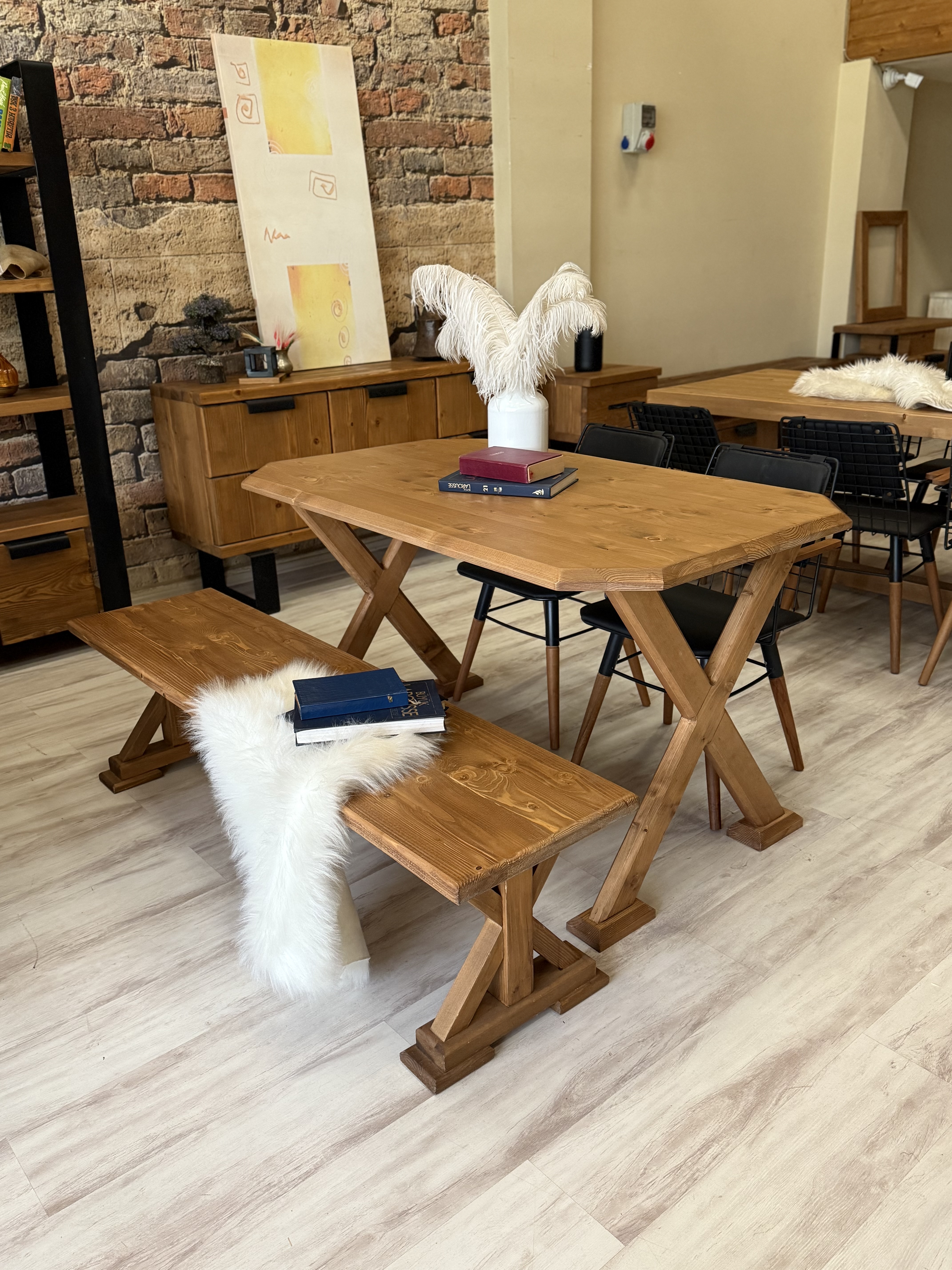 Ntconcept Vitra Ahşap Ayaklı Bench