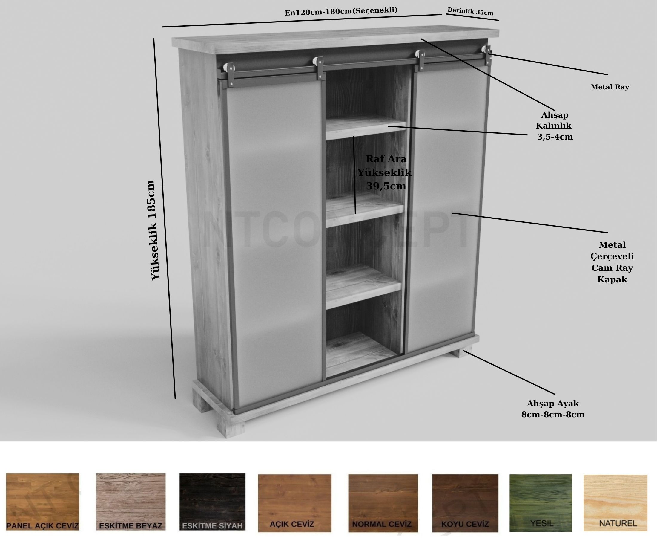 Viva Ntconcept Masif Ağaç Dolap