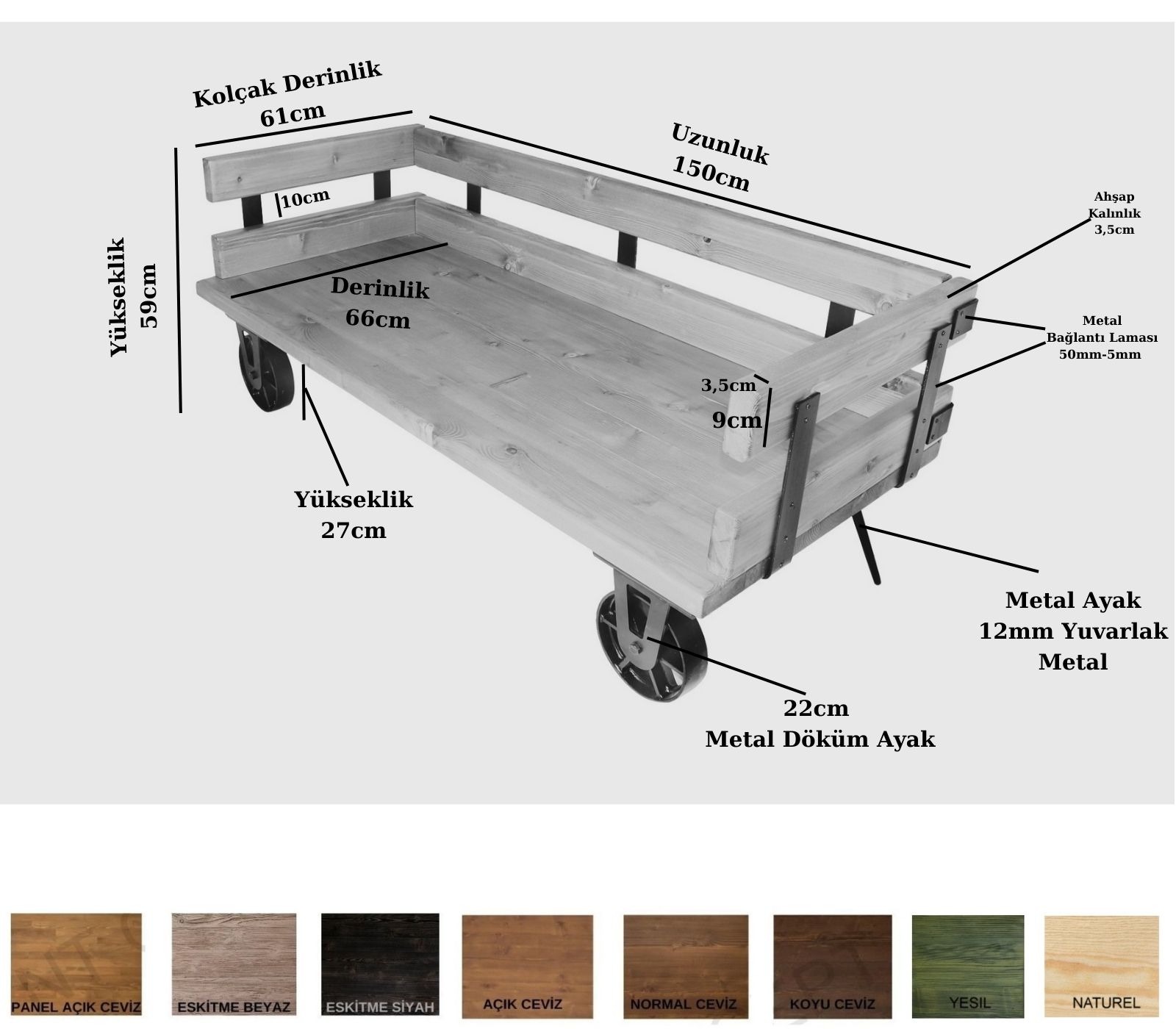 Wie%20Ntconcept%20Açık%20Ceviz%20Renk%20Metal%20Ayaklı%20Doğal%20Ağaç%20Üçlü%20Koltuk